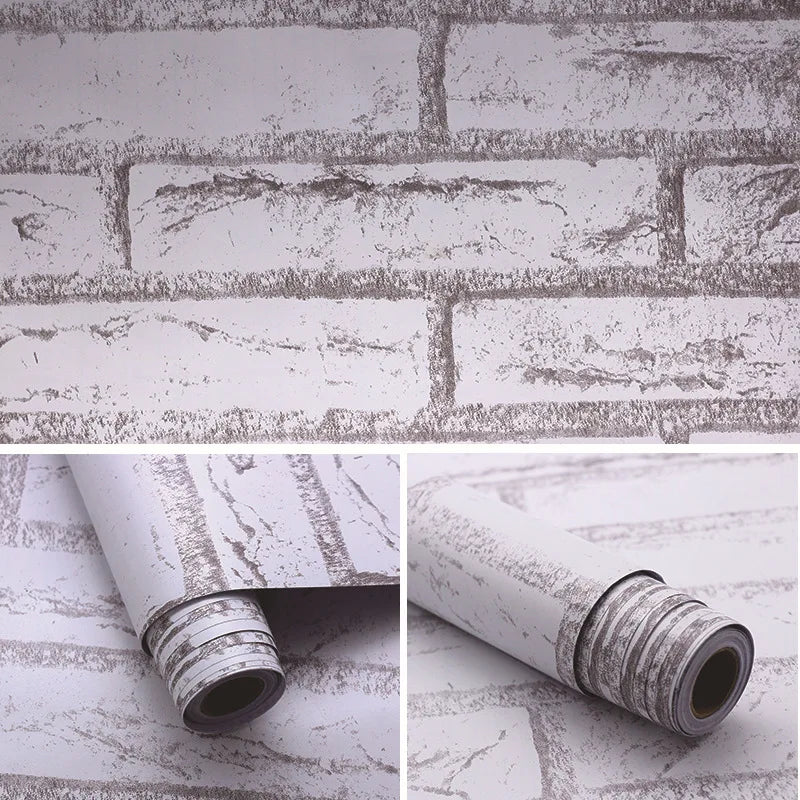 Self-Adhesive Wood Wallpaper White PVC Waterproof Decorative Film Kitchen Cabinet Bedroom Wardrobe Furniture Renovation Stickers