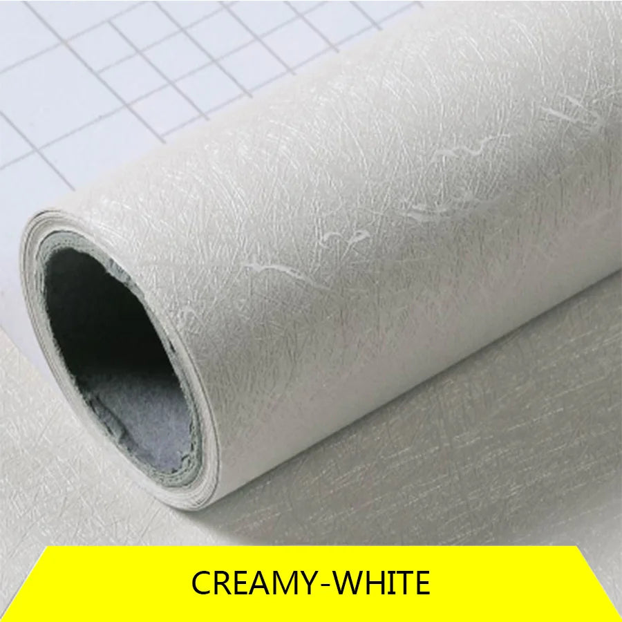 Self-Adhesive Wood Wallpaper White PVC Waterproof Decorative Film Kitchen Cabinet Bedroom Wardrobe Furniture Renovation Stickers