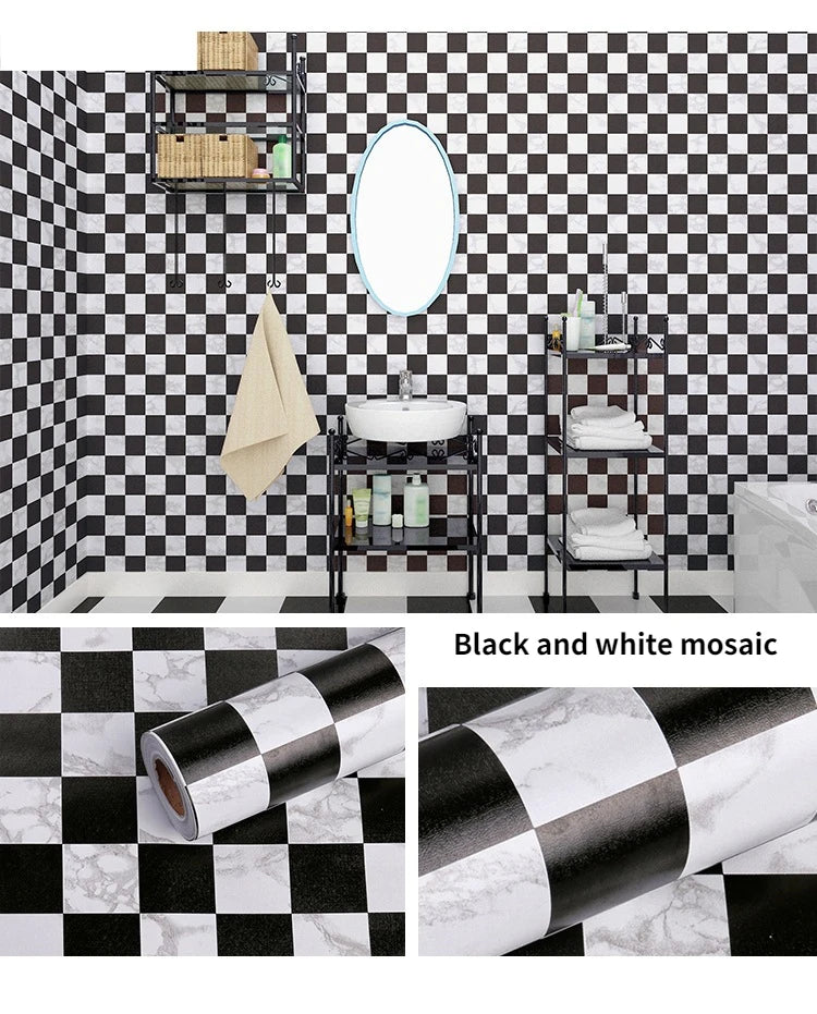 Self-Adhesive Wood Wallpaper White PVC Waterproof Decorative Film Kitchen Cabinet Bedroom Wardrobe Furniture Renovation Stickers