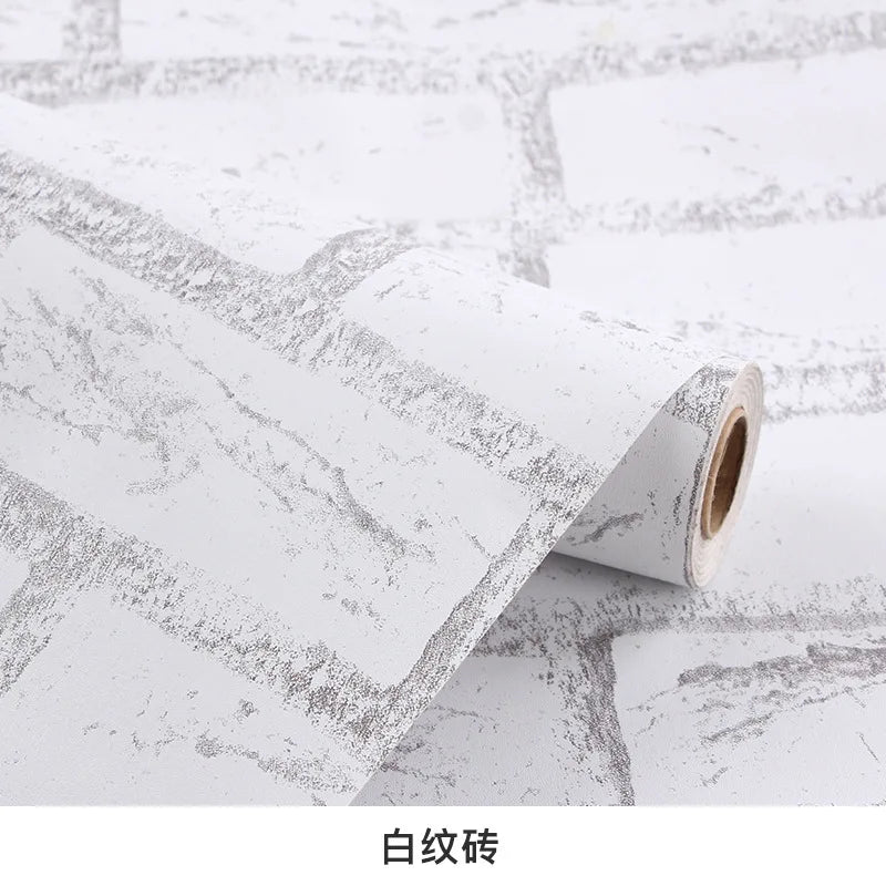 Self-Adhesive Wood Wallpaper White PVC Waterproof Decorative Film Kitchen Cabinet Bedroom Wardrobe Furniture Renovation Stickers